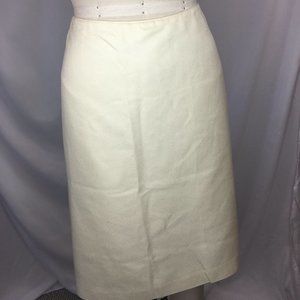Ellen Tracy NWT Cream Silk n Cotton Pencil Skirt